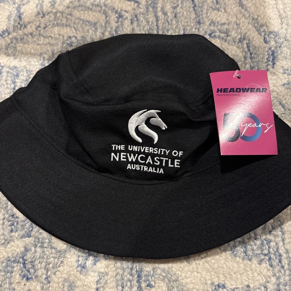 Unbranded Bucket Hat, Navy, University Of Newcastle